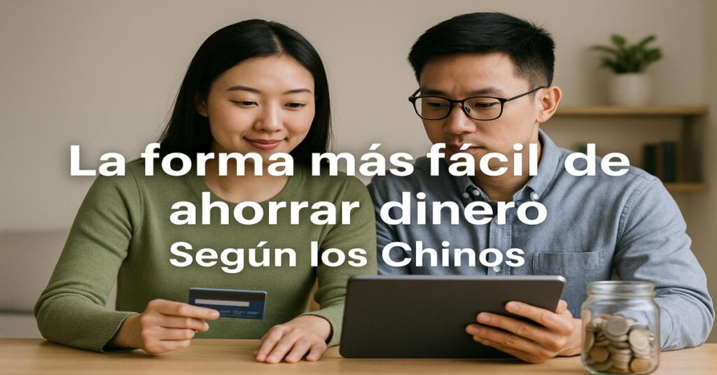 Fotografía de una joven pareja asiática revisando sus finanzas en una tablet, representando una forma sencilla y cotidiana de ahorrar dinero, según métodos tradicionales chinos.