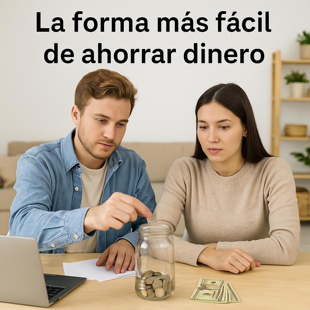 Persona organizando su dinero en casa con métodos simples para ahorrar de forma fácil y efectiva.