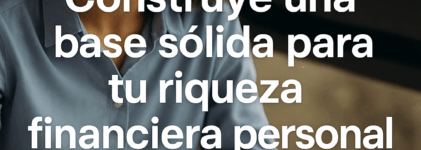 Construye una base sólida para tu riqueza financiera personal