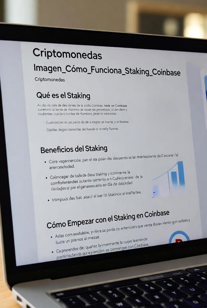 Infografía atractiva sobre cómo funciona staking en Coinbase