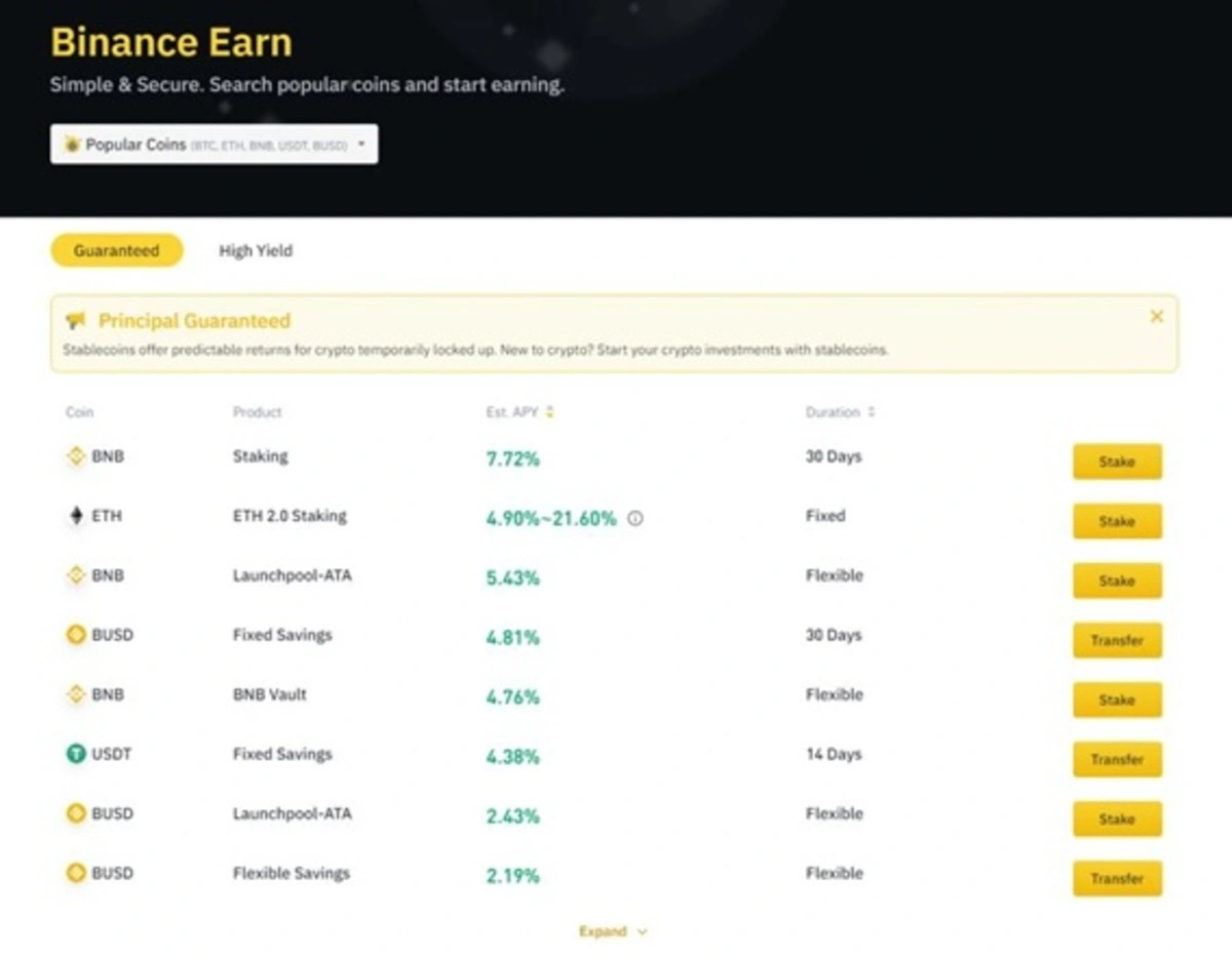 Binance Earn: cómo funciona y cómo generar rendimiento con criptomonedas