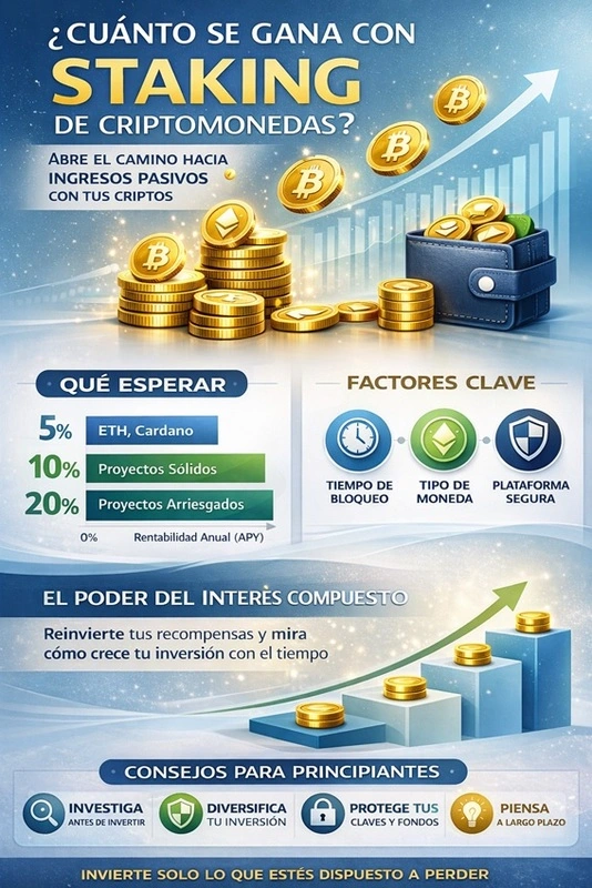 cuánto se gana con staking en criptomonedas gráfico