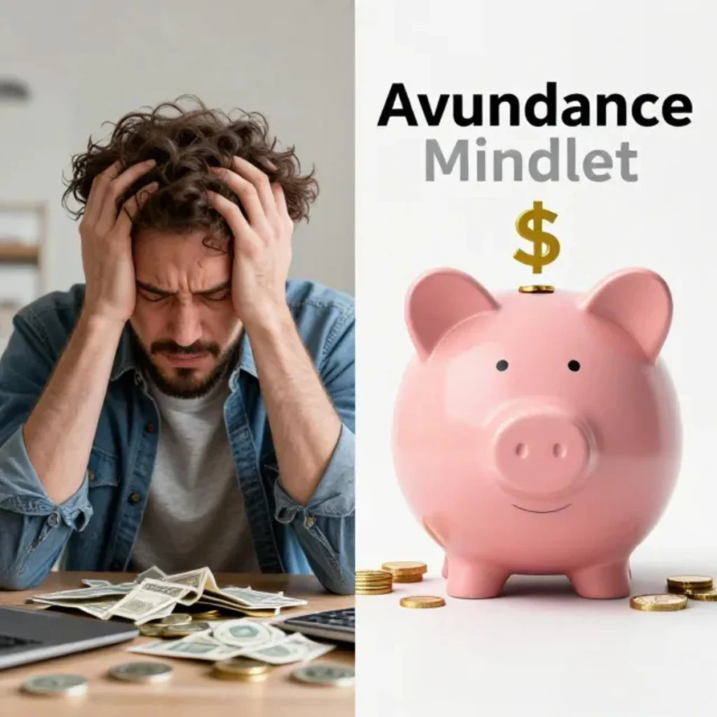Comparación entre mentalidad de escasez y mentalidad de abundancia.