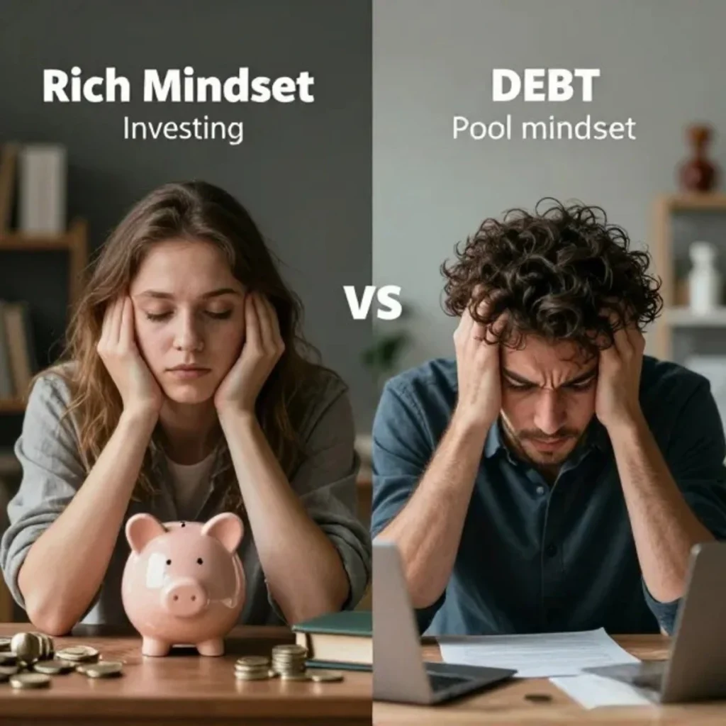 Comparación entre mentalidad rica y mentalidad pobre en finanzas personales