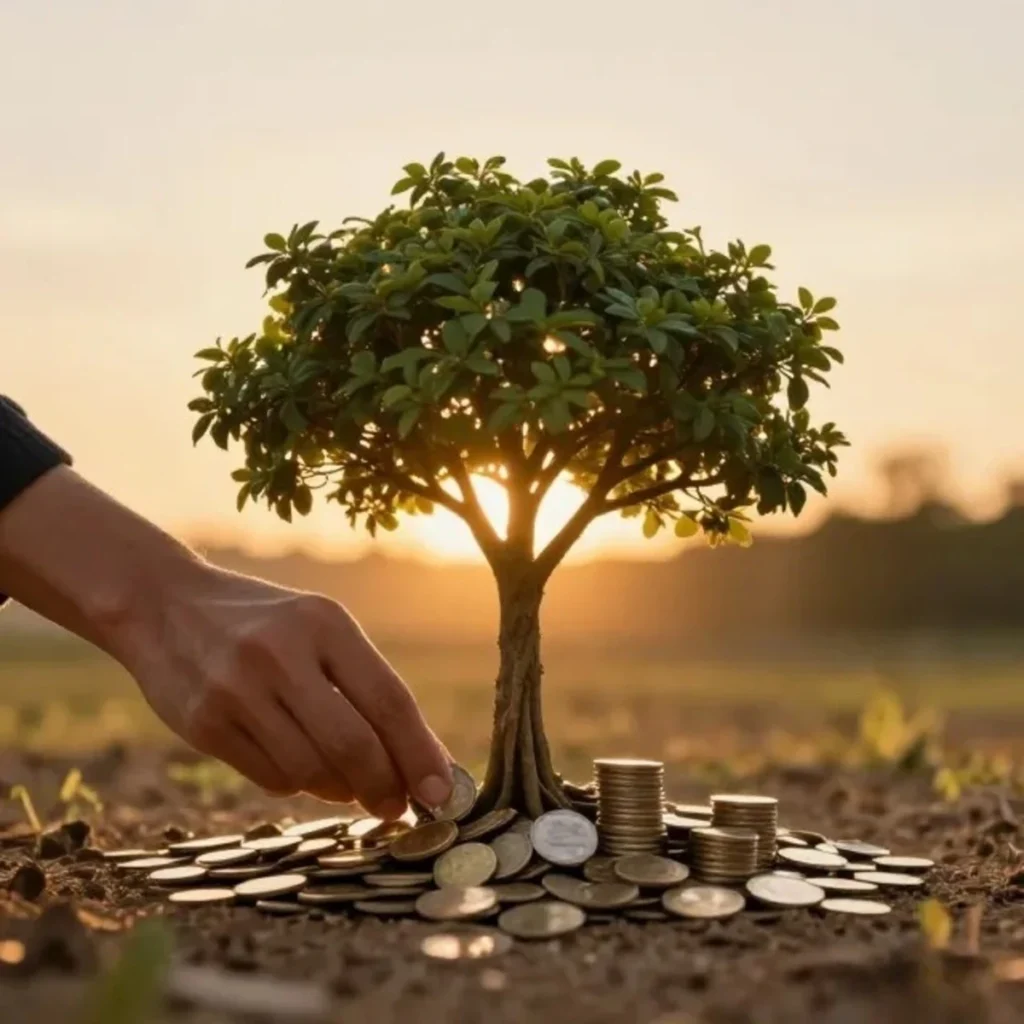 Persona construyendo riqueza lentamente mediante hábitos financieros