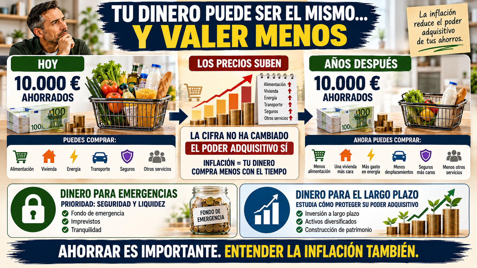 Por qué ahorrar dinero no es suficiente para construir patrimonio