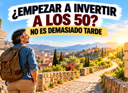 Persona de unos 50 años comenzando un camino de ahorro e inversión a largo plazo para mejorar su futuro financiero.